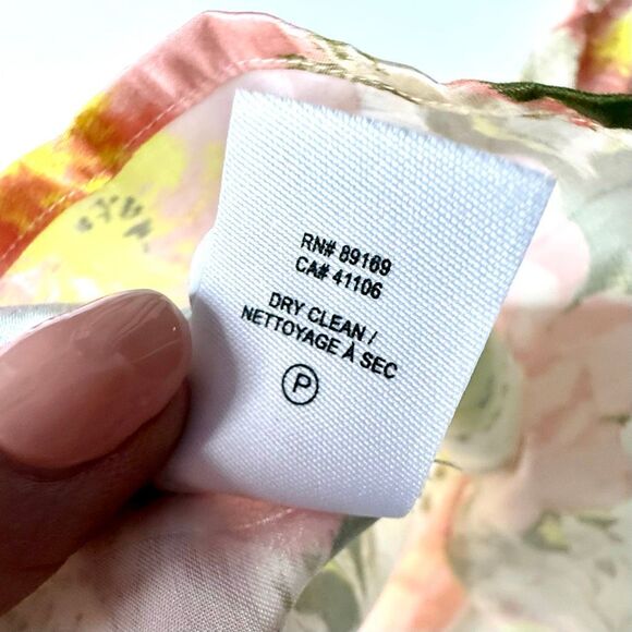 NWT Derek Lam 10 Crosby Caroline Floral Double Tie Cotton Top In Safari multi. - Picture 12 of 12